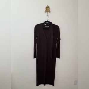 Abercrombie Scarf Duster Midi Sweater Dress ST